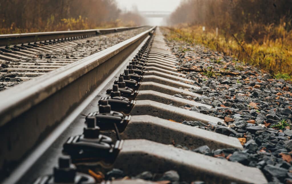 Industrielle Inventur von Eisenbahnbauteilen